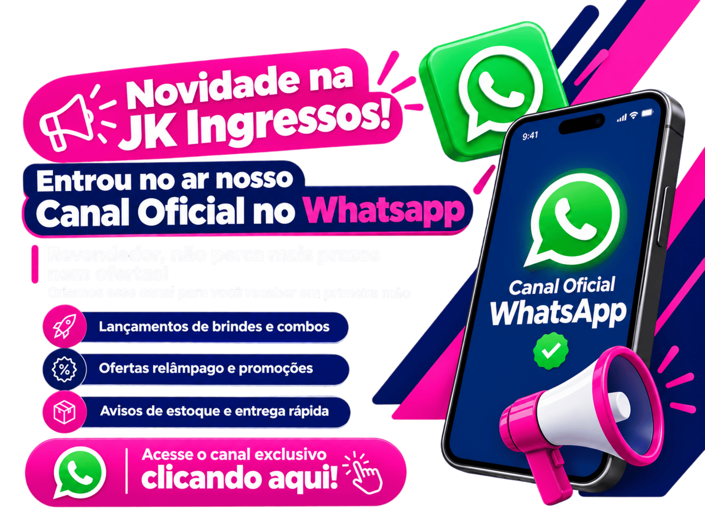Canal Oficial da JK no Whatsapp